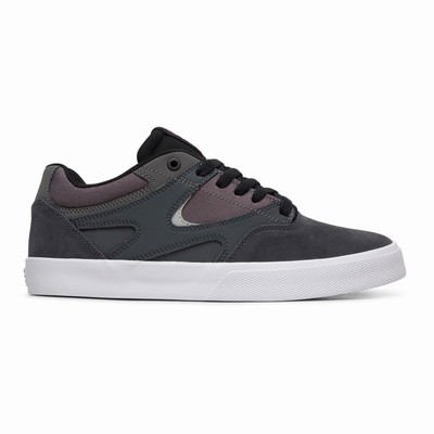 DC Kalis Vulc Men's Black/Grey Skate Shoes Australia VKG-276